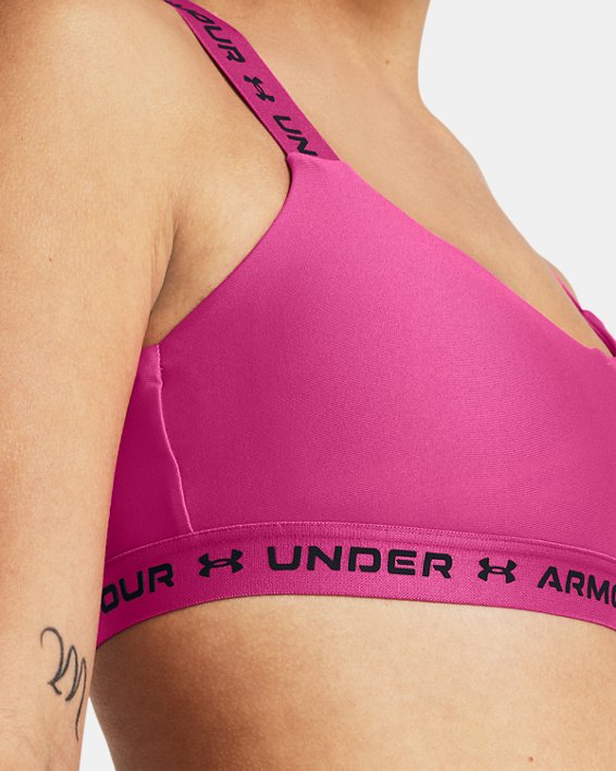 Brassière de sport à dos croisé et maintien léger UA pour femme, Pink, pdpMainDesktop image number 8